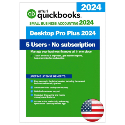 QuickBooks Desktop Pro Plus 2024 – Lifetime License Key – USA Version (5 Users)