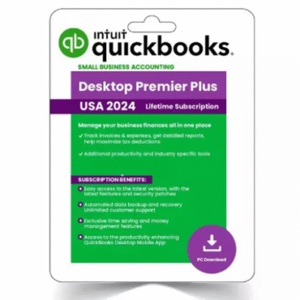 QuickBooks Desktop Premier Plus 2024 Lifetime Activation For Windows or Mac | 1, 3 or 5 Users